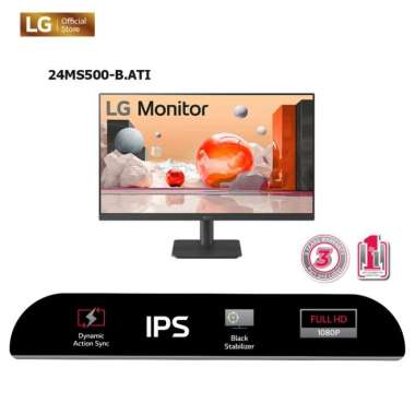 LG 24MS500-B 24'' FHD monitor with refresh rate 100Hz