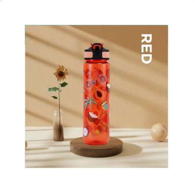 Goto Odine Botol Minum Sedotan 1 Liter Sport Kantor Sekolah Anti Bocor RED