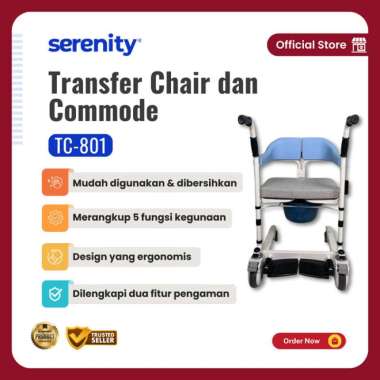 Serenity Kursi Transfer dan BAB | Transfer Chair dan Commode TC-801 BLUE