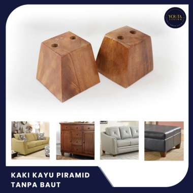 KAKI KAYU PIRAMID TANPA BAUT 10 CM