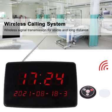 Waiter Calling System Restaurant LED Display Pager 10 Transmitter