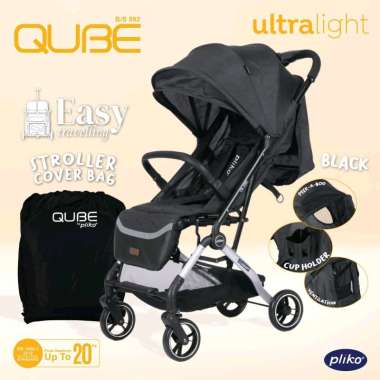 Stroller Pliko Qube 592 Black