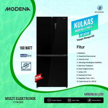 Kulkas 4 Pintu MODENA RF 4310 MABK 431 Liter
