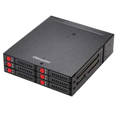 Olmaster External SSD HDD Enclosure Rack 2.5 Inch SATA 6 Bay 6TB MR-6601 Disc External Hardist Hdd H