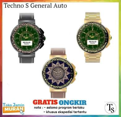 Jam tangan Smartwatch pengingat Sholat angkat telpon dan Fitur Kesehatan olahraga Waterproof Limited