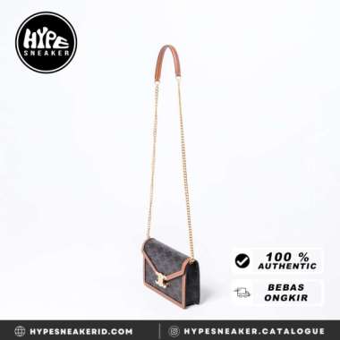Tas CELINE TRIOMPHE TAN MULTIPOCHETTE CHAIN SHOULDER BAG 100% ORIGINAL 20X11X3CM