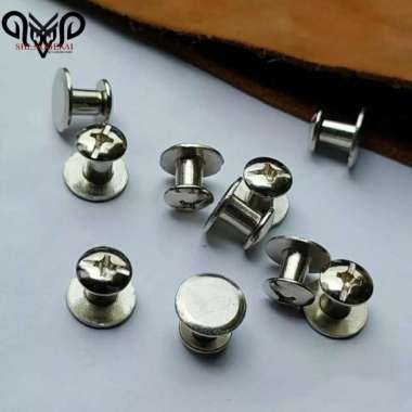 mur baut 6mm untuk sabuk kulit tas dan lainnya ALOY ANTI KARAT