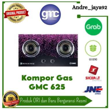 Kompor Gas Kaca Tempered Glass 2 Tungku GMC 625