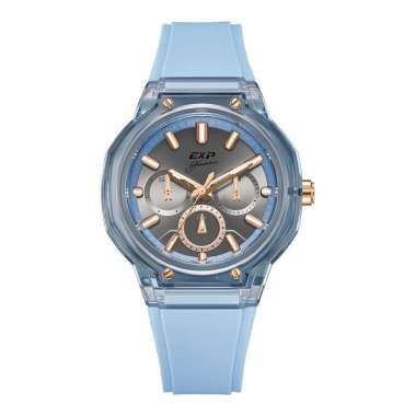 Jam Tangan Wanita Expedition Karet anti air Original Kekinian Exp 6859 Blue