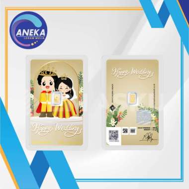LOGAM MULIA MICRO GOLD EMASKU 0.1GRAM WEDDING INTER SERIES