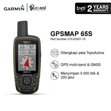 Garmin GPSMAP 65s Multi Band GNSS & Peta Topo Active Original Garansi Resmi TAM 2 Tahun