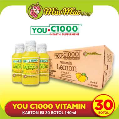 You C1000 140 ml (Grosir Karton isi 30 Botol) - VITAMIN C 1000 (Orange/ Lemon/ Apple/ Mango) Botol K