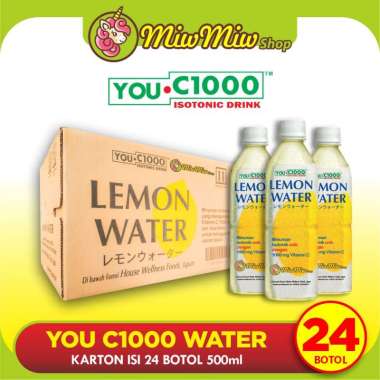 YOU C1000 500 ml ORANGE WATER/ LEMON WATER (Grosir Karton isi 24 Botol) - UC 1000 Vitamin C (Botol P