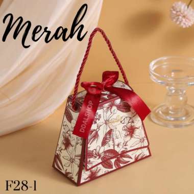 Kotak Penyimpanan Snack Gift Box Hampers Lucu Perlengkapan Ulang Tahun Kardus Hadiah 10,5X5X9 Merah 