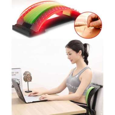 Sandaran Terapi Sakit Pinggang Lumbar Spinal Support Hijau