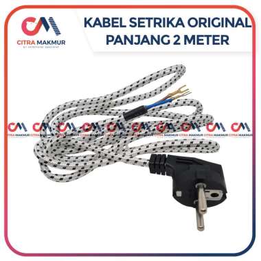 Kabel Setrika 2 Meter Full Original Seterika Maspion Kirin Benang Gosokan Baju Pakaian Panjang