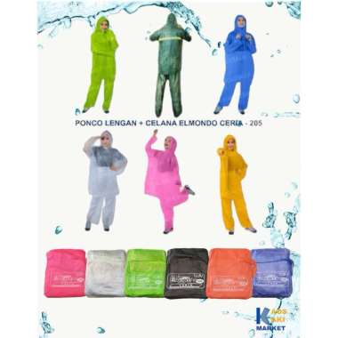 JAS HUJAN ELMONDO CERIA SETELAN KARET BAJU CELANA 205/JAS HUJAN KARET PINK