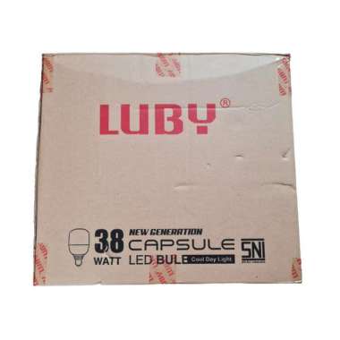 Lampu LED Luby Capsule 38 W Watt 1 Dus Kardus Karton Koli isi 24 pcs Grosir Kolian