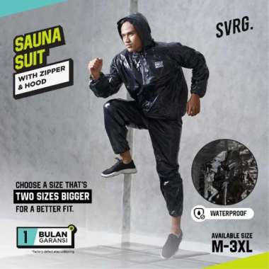 SVRG Sauna Suit | Setelan Jaket Olahraga Sport Unisex Pria Wanita XXXL