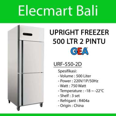 Upright Freezer 500 Liter GEA 2 Pintu Asian Series URF-550-2D
