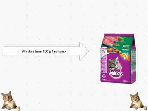 WHISKAS Makanan Kucing Kering tuna 480 g