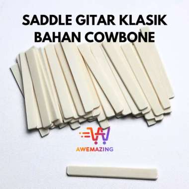 Saddle & Nut Untuk Gitar Klasik Bahan Asli Tulang Kerbau Cow Bone Saddle