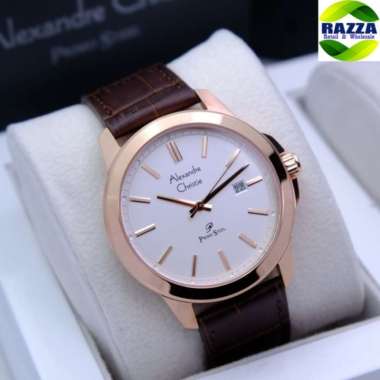 JAM TANGAN PRIA ALEXANDRE CHRISTIE AC 1017 AC1017 GOLD BROWN ORIGINAL