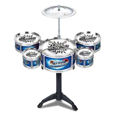 Toy Studio Mainan Drum Anak Set Jazz Drum Musikal Edukasi Anak Musik Laki Laki Pukul Alat Musik BIRU