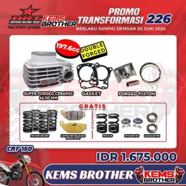 Silinder Blok Super Forged Ceramic CRF 150 BOREUP 198CC 210cc 222cc 235CC + Piston Double Forged Ori