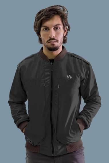 Jaket Bomber Bolak Balik Multifungsi HELIO Coklat - Iwearzule Hitam L