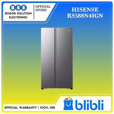 Kulkas Side by Side 468 Liter Hisense RS588N4IGN 468L Side by Side Hisense