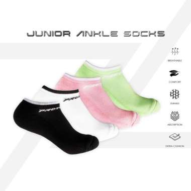 Kaos Kaki Badminton Protech / Socks PROTECH Junior Cotton Sport Socks (4 colours) Putih