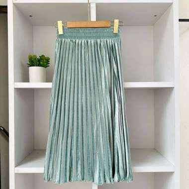 Rok Plisket Bludru / Rok Plisket Mayung pendek 7/8 Tosca 72cm