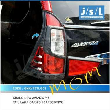 Garnish List Lampu Stoplamp Belakang Carbon JSL Grand Avanza