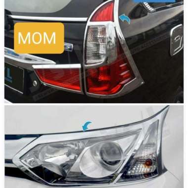 Paket JSL Garnish list lampu depan belakang Chrome Grand Avanza