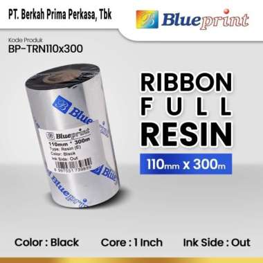 Ribbon Full Resin 110x300 Meter BLUEPRINT Full Resin Ribon Permanen - 1 Roll