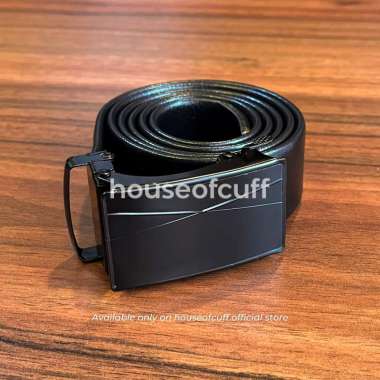 Houseofcuff ikat pinggang kulit rail hitam belt RL06