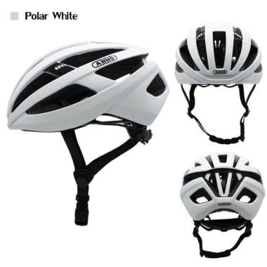 ABUS replica Aventor Aero Helmet helm road bike rambut panjang POLAR WHITE
