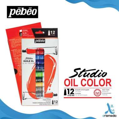 Cat Minyak Pebeo Studio Oil Paint 12x12ml Tube Set