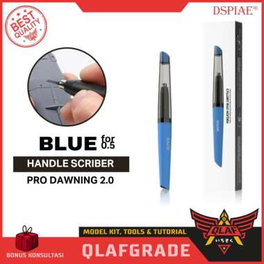 Handle Scriber PRO Dawning 2.0 Blue PT-TH - WING Cutting Bits Holder Dspiae pen pegangan panel line