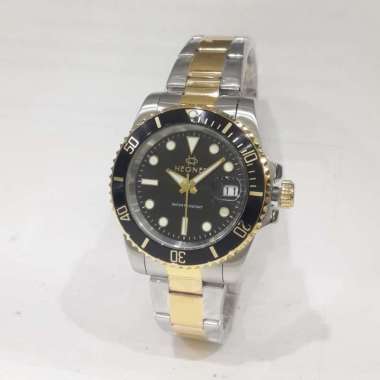 Hegner 1714G Jam Tangan Pria Model Rolex Silver Gold