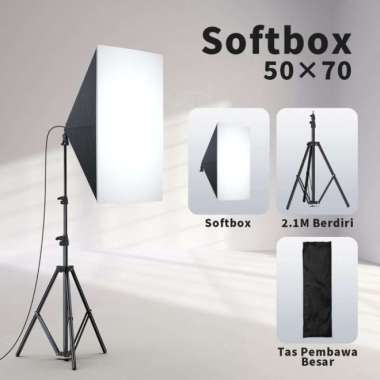 INBEX Paket Studio LightStand Lampu Foto Softbox Studio Lighting video - 155w lampu Softbox+Tripod
