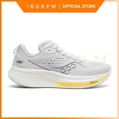 SAUCONY - Women's Ride 17 - White / Peel | Sepatu Lari Wanita 40.5