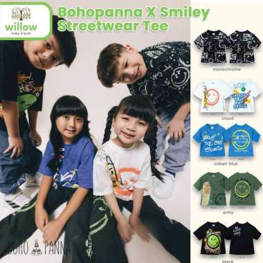 Kaos Anak - Bohopanna X Smiley Streetwear Te 5-6Y Army