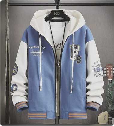 Sweater Pria Termurah Berkualitas - Fs Ziper Jaket Basebal Hodie Denim Semua Ukuran