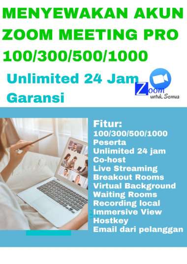 Zoom Meeting PRO 500 Lisensi 1 Bulan