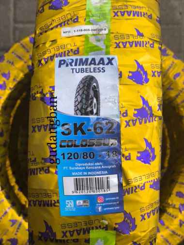 ( SK62 COLOSSUS ) 120 80 18 PRIMAAX TUBELESS Ban Luar Semi Trail Dual Purpose MOTOR CRF KLX