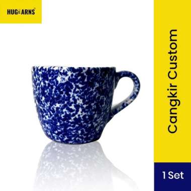 HUGeARNS - Cangkir Custom Premium Corporate Merchandise / Cangkir Keramik Gelas Minum Kopi Teh + Pis