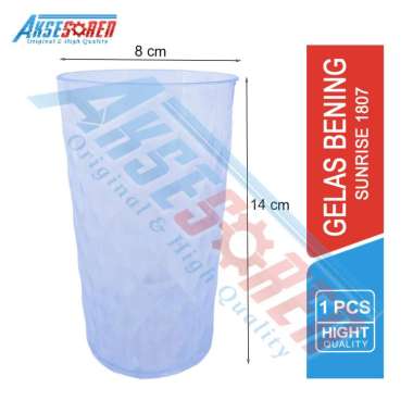 Aksesoren Gelas Akrilik Sunrise 1807 [1 Pcs] / Mug Transparant Bening / Perlengkapan Makan Minum Tra