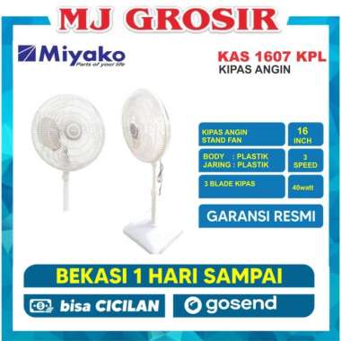 PROMO KIPAS ANGIN STAND FAN MIYAKO KAS 1607 KIPAS ANGIN BERDIRI packing bubble